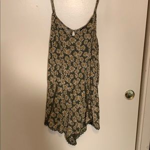 Forever 21 green sunflower romper new with tag